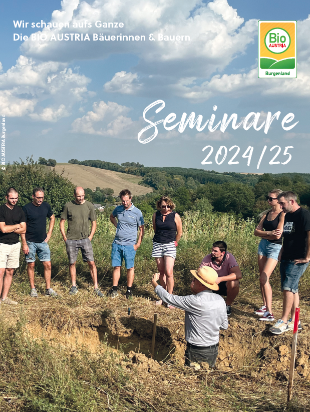 © BIO AUSTRIA Burgenland Titelbild Seminarprogramm Burgenland, Menschen am Feld